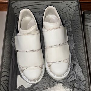 ALEXANDER MCQUEEN White Strap Sneakers